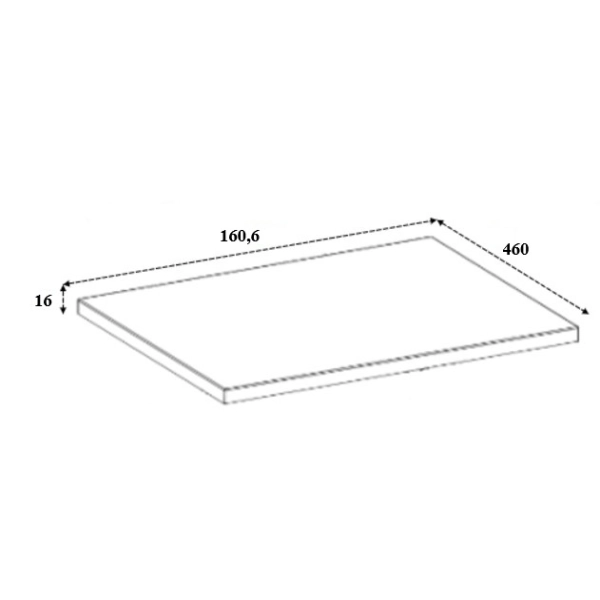 Blat Łazienkowy 160cm Czarny, Rodan